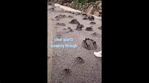 crystal chunks are bursting through the road in china